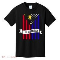 FillAmerican Filipino Philippines USA Flag Kids T-Shirt thumb 0