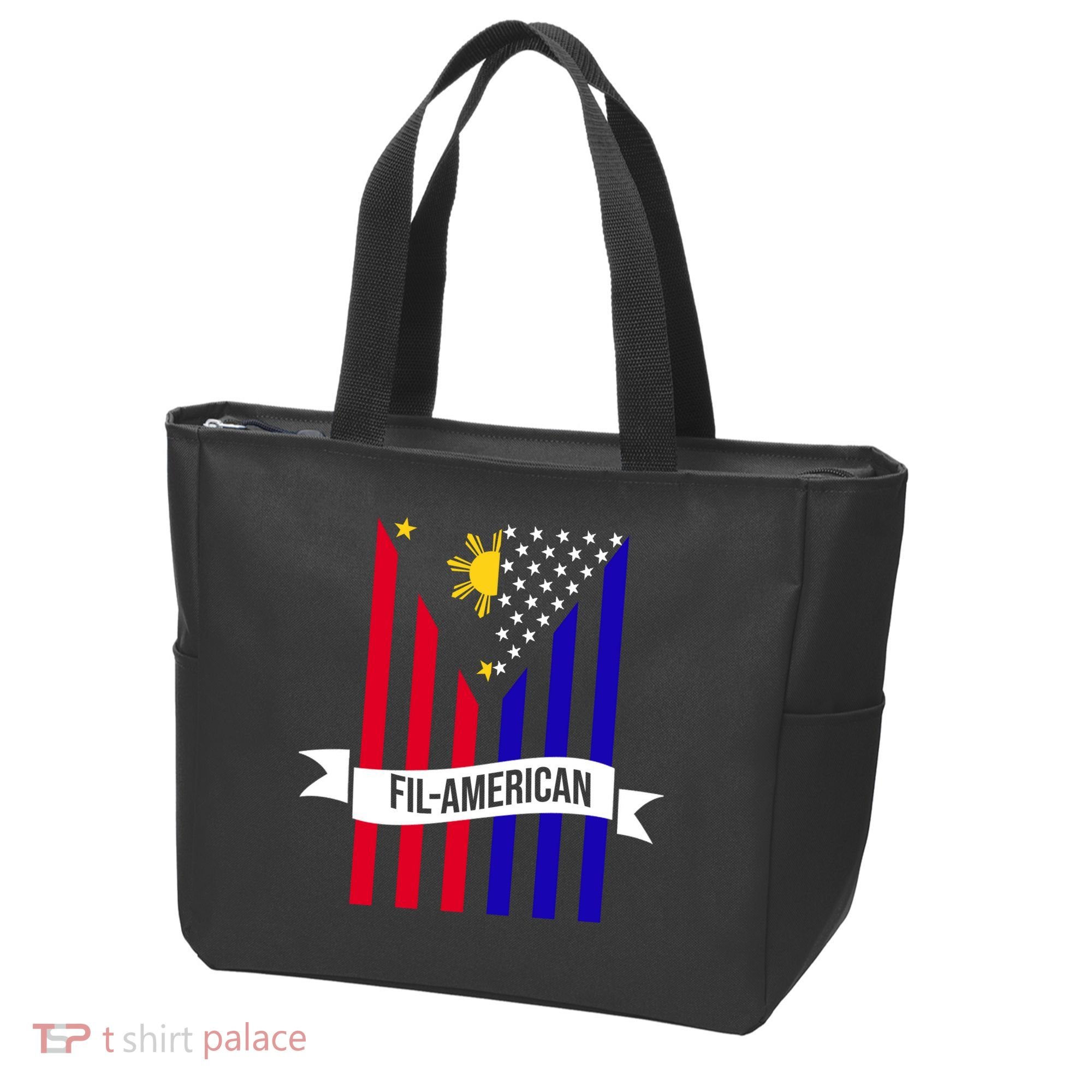 FillAmerican Filipino Philippines USA Flag Tote Bag