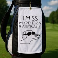 Funny I Miss Modern Baseball Funny Dog Sport Lover Gift Golf Towel thumb 2