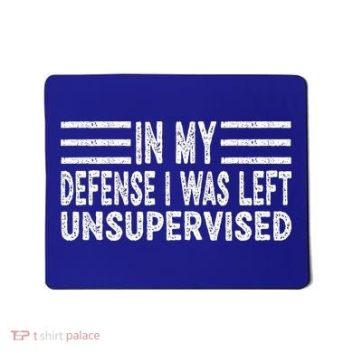 Funny In my defense i was left unsupervised Retro Mousepad