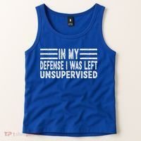 Funny In my defense i was left unsupervised Retro Tank Top thumb 2