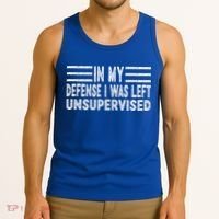 Funny In my defense i was left unsupervised Retro Tank Top thumb 3