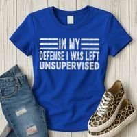 Funny In my defense i was left unsupervised Retro Women's T-Shirt thumb 3