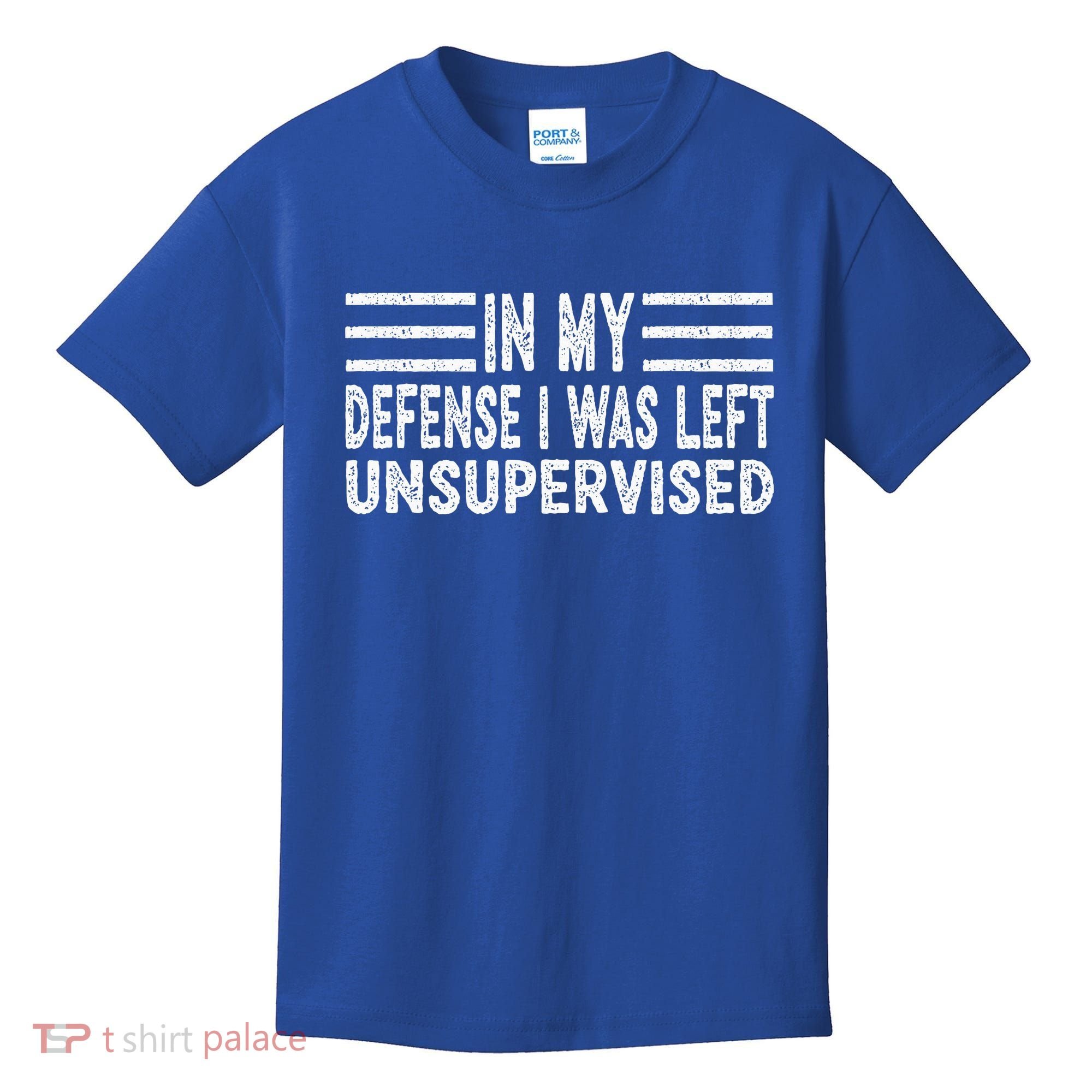 Funny In my defense i was left unsupervised Retro Kids T-Shirt