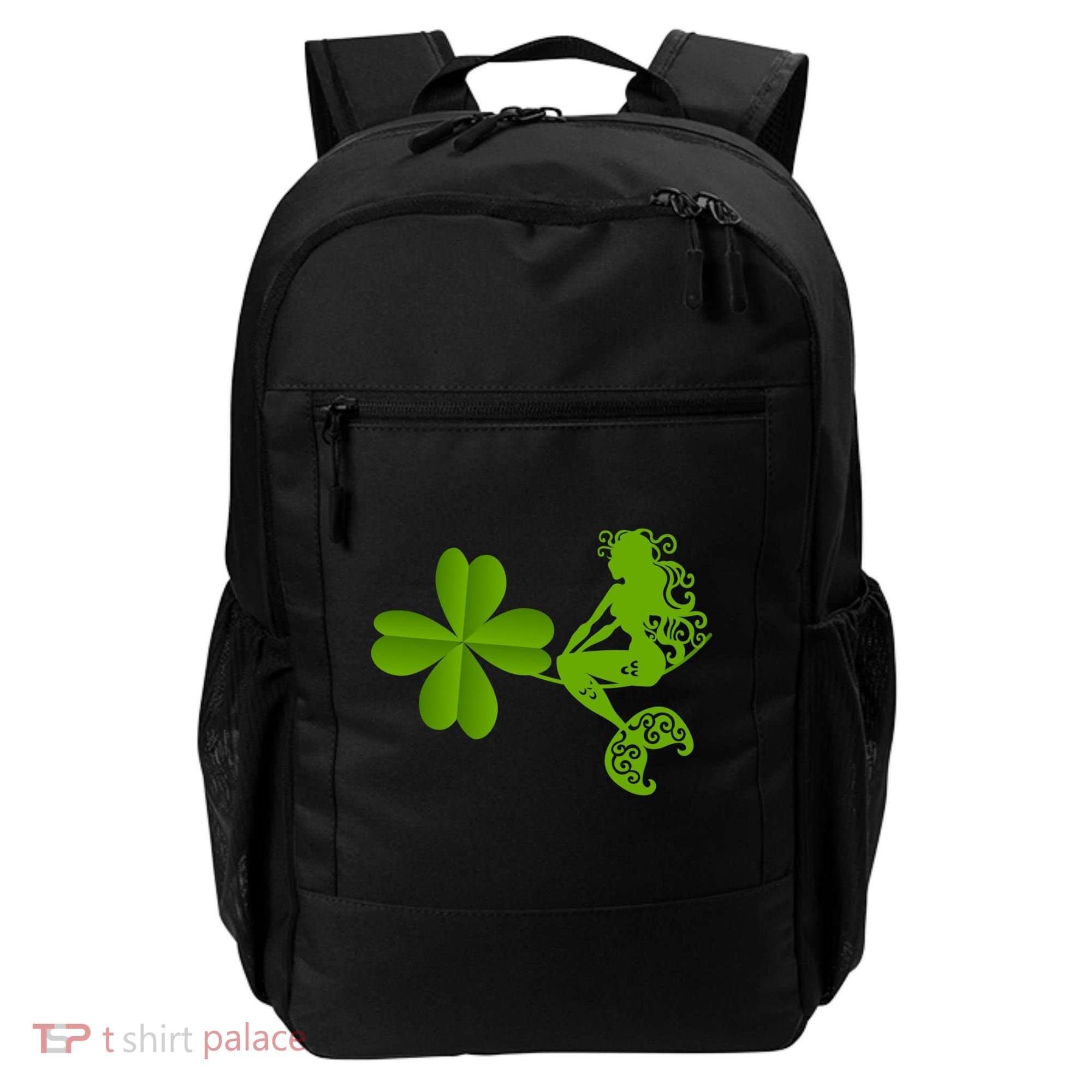 Funny Irish Mermaid Love Shamrock St Patricks Day Funny Gift Backpack
