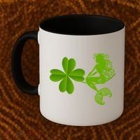Funny Irish Mermaid Love Shamrock St Patricks Day Funny Gift Coffee Mug thumb 2