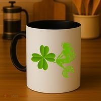 Funny Irish Mermaid Love Shamrock St Patricks Day Funny Gift Coffee Mug thumb 4