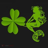 Funny Irish Mermaid Love Shamrock St Patricks Day Funny Gift Women's Hoodie thumb 2