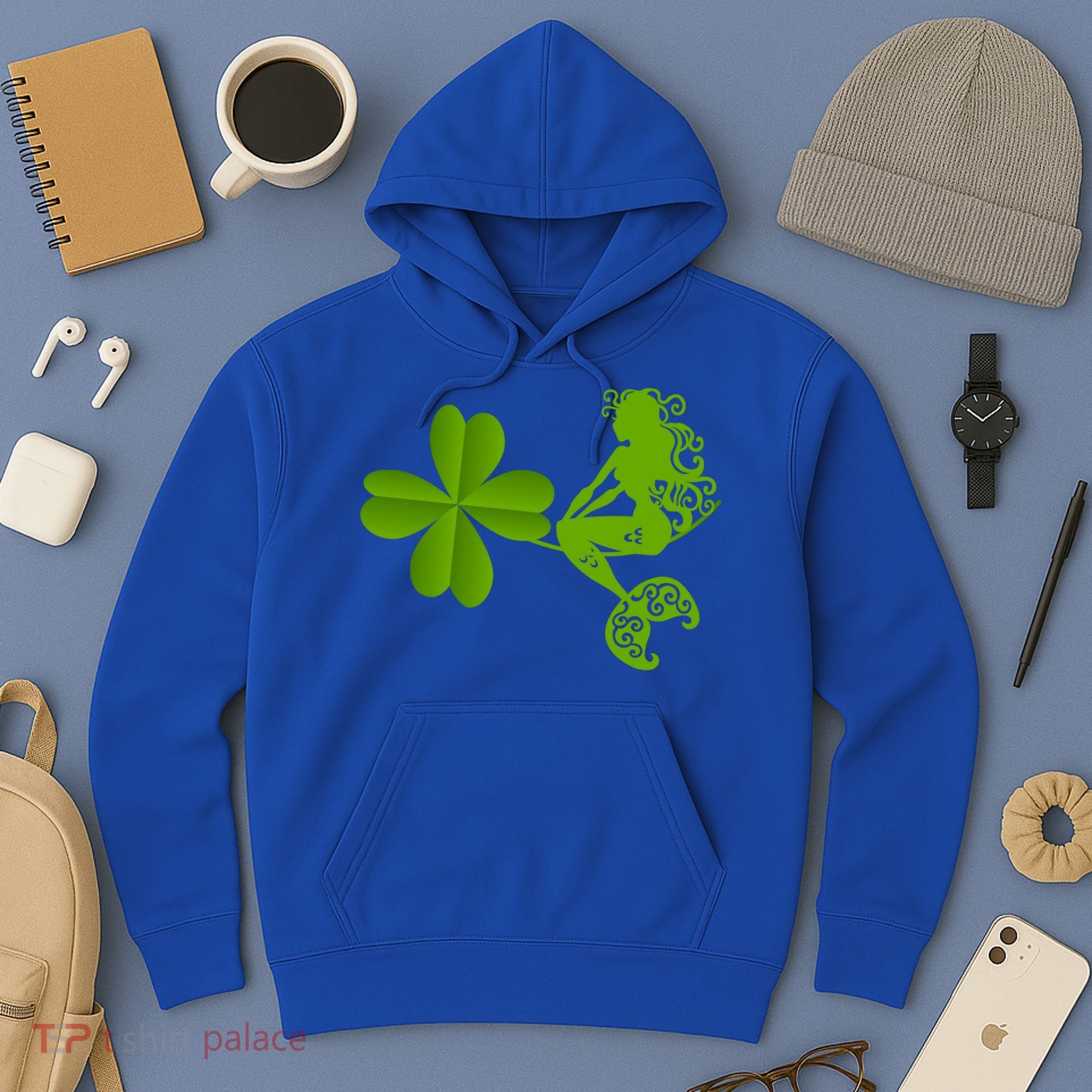Funny Irish Mermaid Love Shamrock St Patricks Day Funny Gift Hoodie