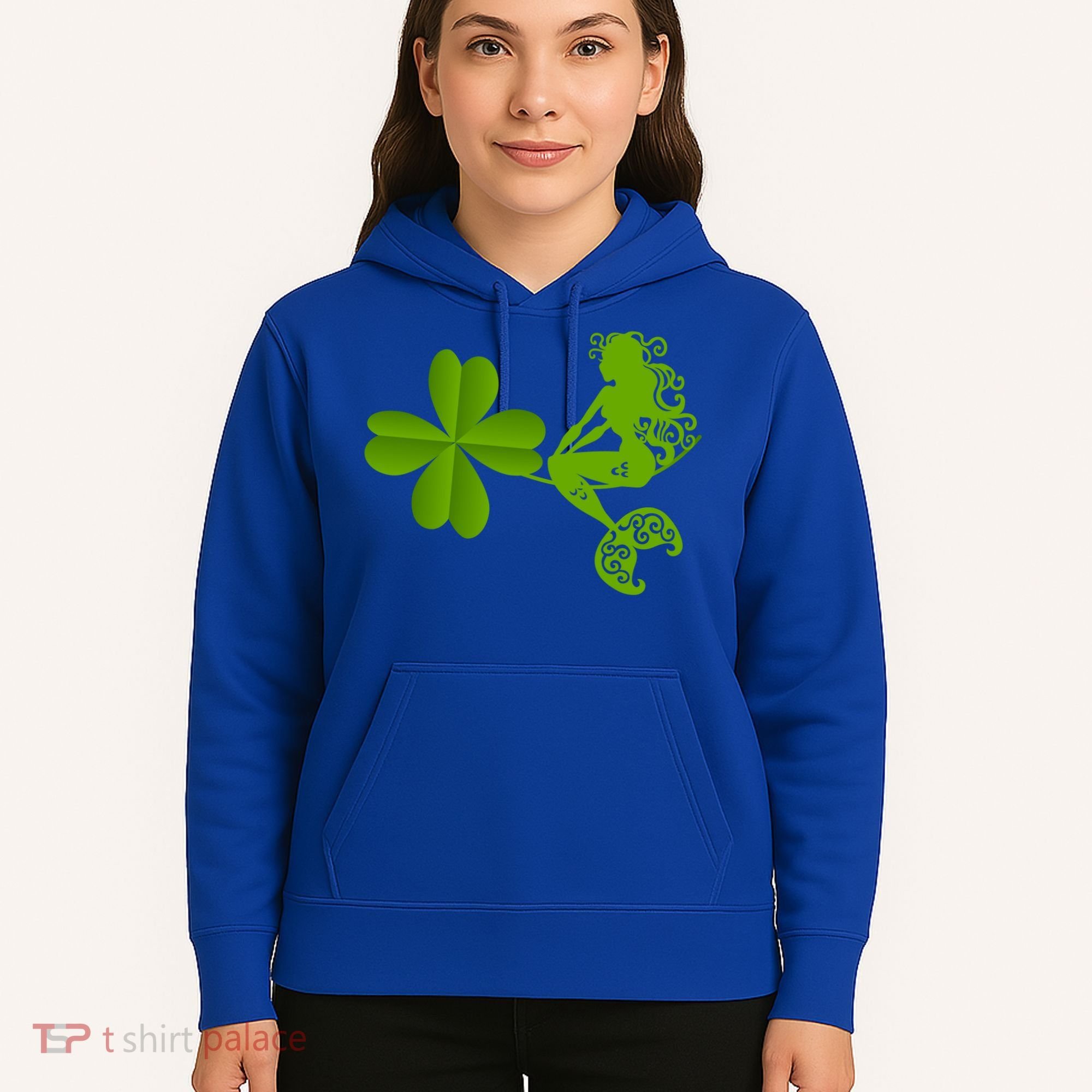 Funny Irish Mermaid Love Shamrock St Patricks Day Funny Gift Hoodie