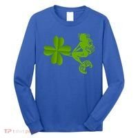 Funny Irish Mermaid Love Shamrock St Patricks Day Funny Gift Long Sleeve Shirt thumb 0