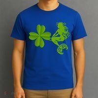 Funny Irish Mermaid Love Shamrock St Patricks Day Funny Gift T-Shirt thumb 3