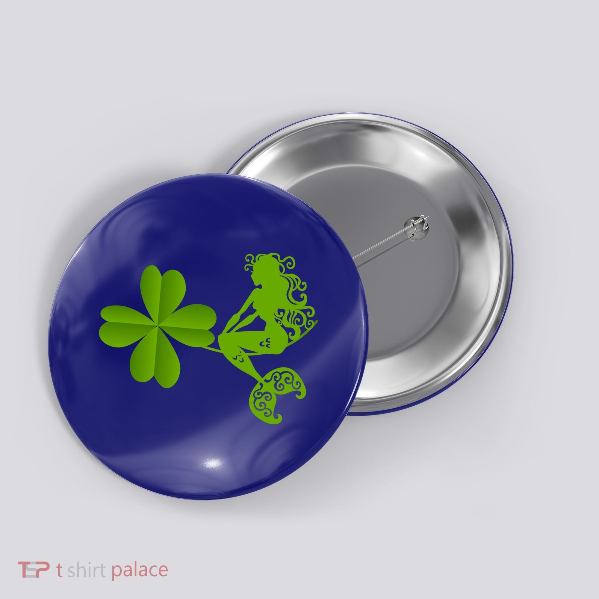 Funny Irish Mermaid Love Shamrock St Patricks Day Funny Gift Button