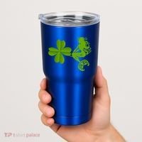 Funny Irish Mermaid Love Shamrock St Patricks Day Funny Gift Tumbler thumb 2