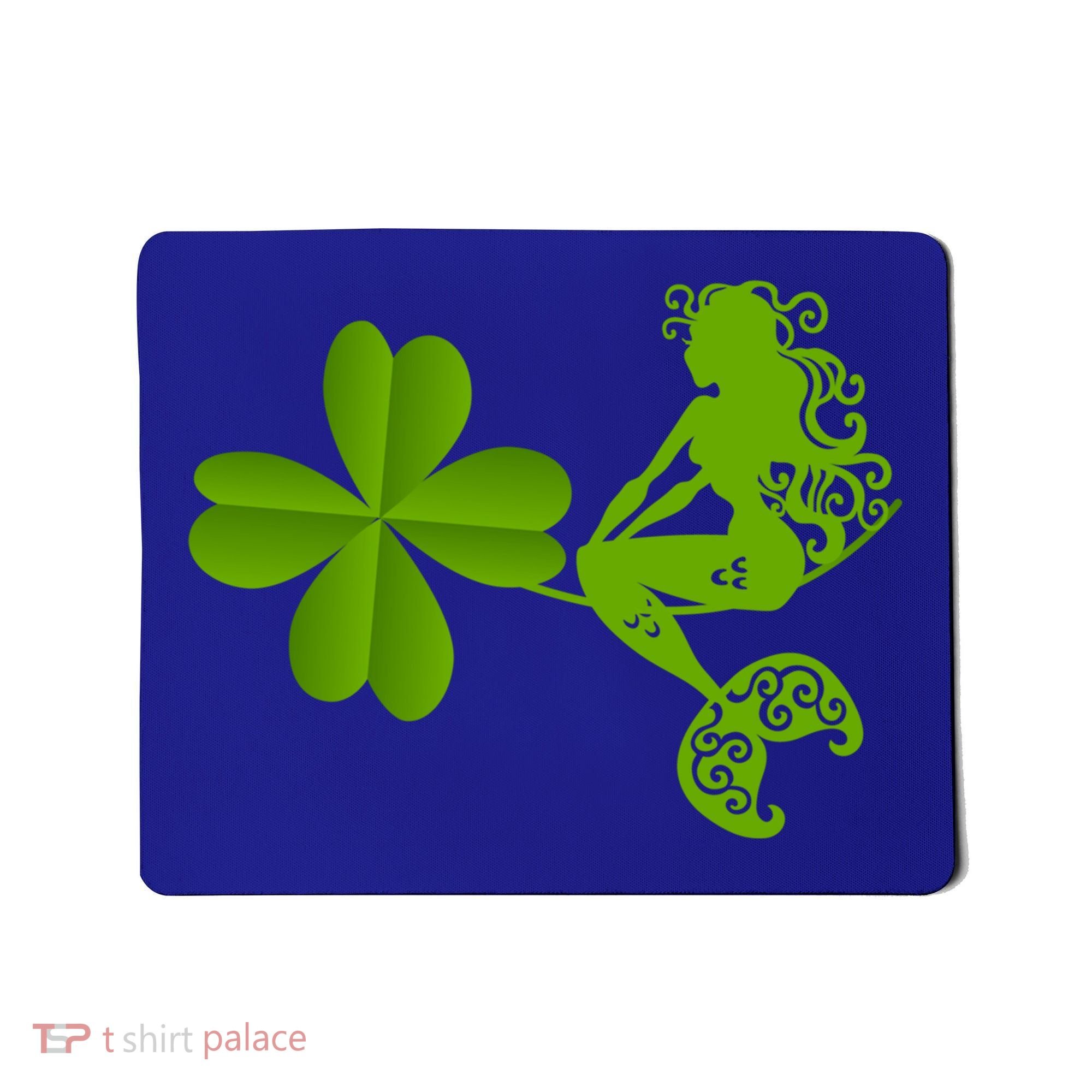 Funny Irish Mermaid Love Shamrock St Patricks Day Funny Gift Mousepad