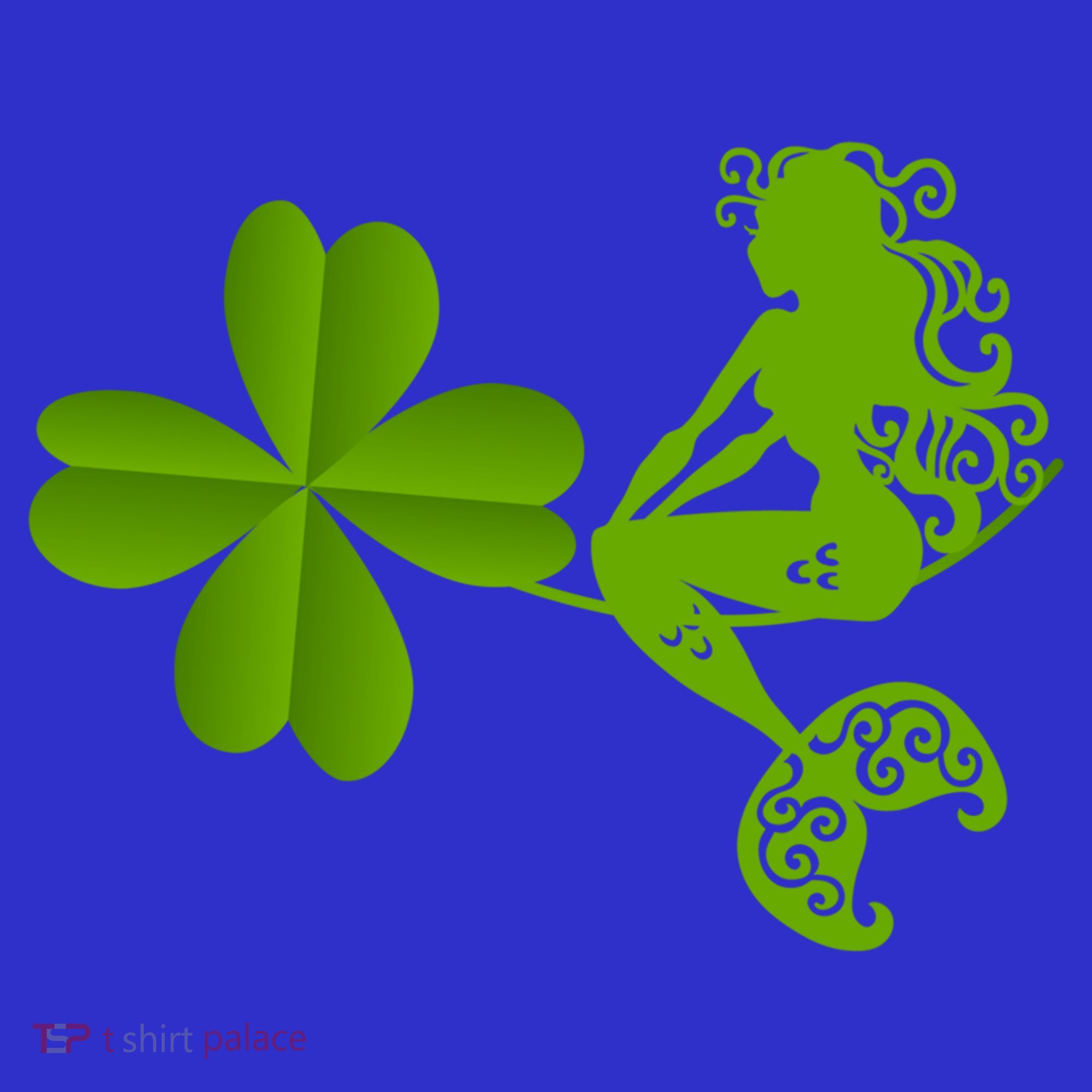 Funny Irish Mermaid Love Shamrock St Patricks Day Funny Gift Mousepad