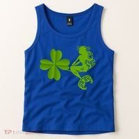 Funny Irish Mermaid Love Shamrock St Patricks Day Funny Gift Tank Top thumb 2