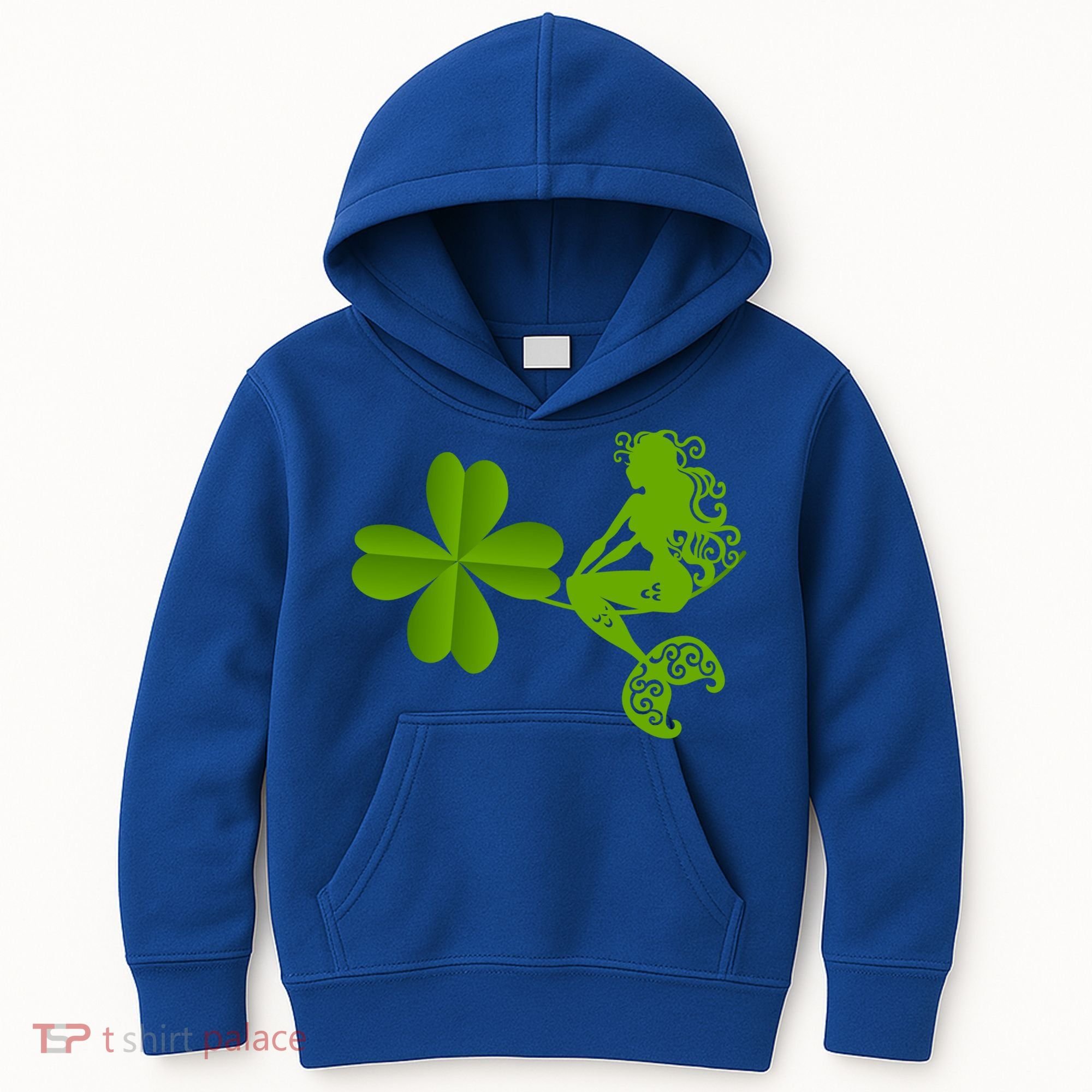Funny Irish Mermaid Love Shamrock St Patricks Day Funny Gift Kids Hoodie
