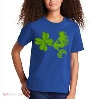 Funny Irish Mermaid Love Shamrock St Patricks Day Funny Gift Kids T-Shirt thumb 2