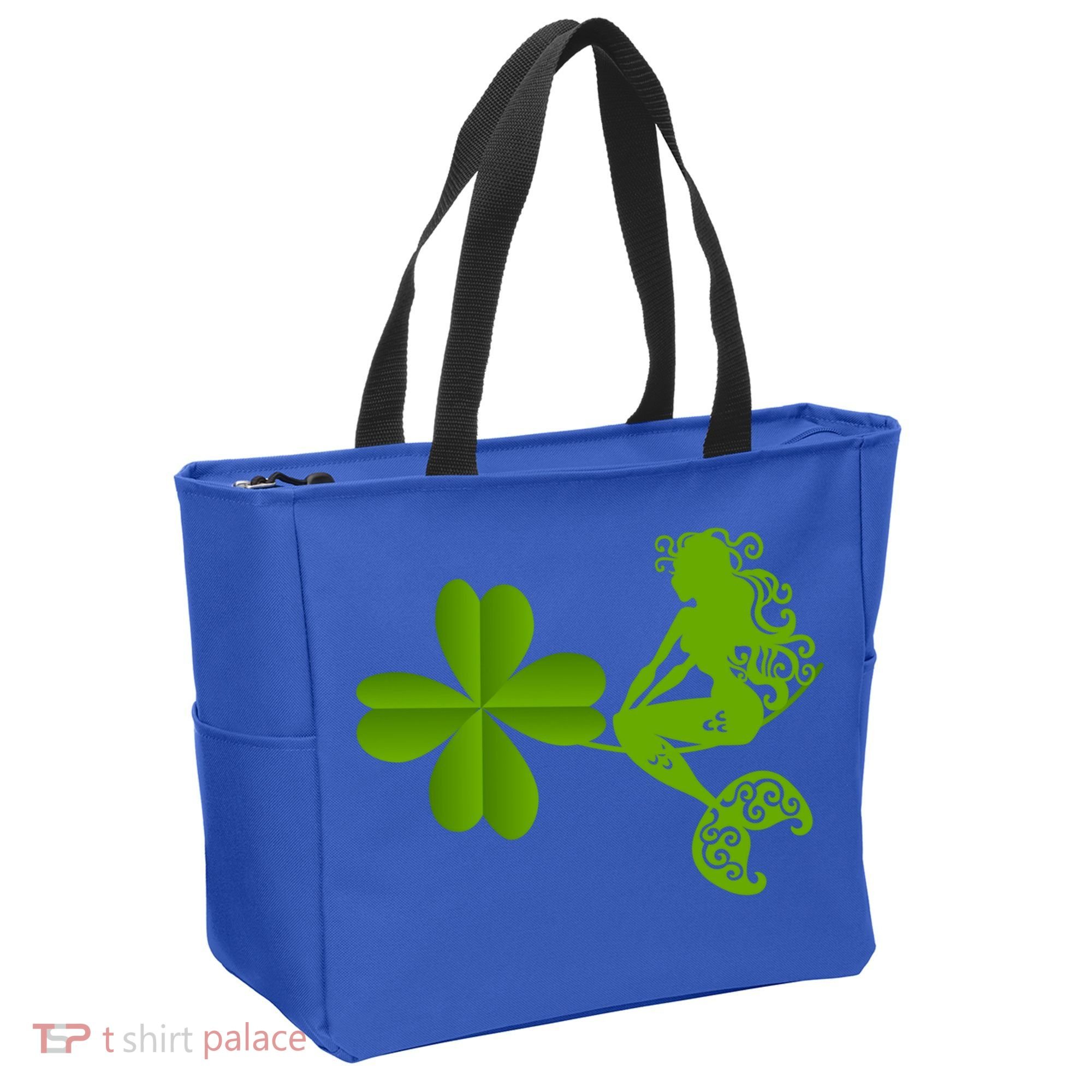 Funny Irish Mermaid Love Shamrock St Patricks Day Funny Gift Tote Bag