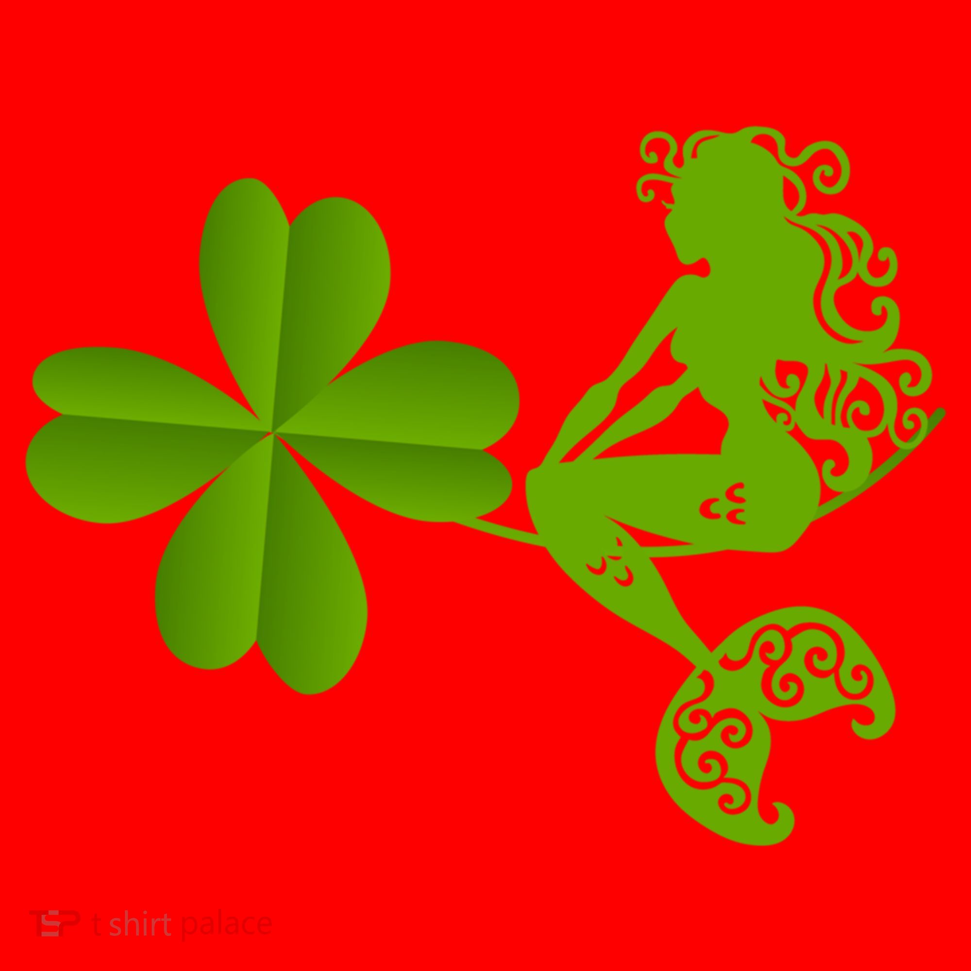 Funny Irish Mermaid Love Shamrock St Patricks Day Funny Gift Santa Hat