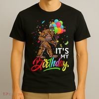 Funny ItS My Birthday Bigfoot Sasquatch Party Celebration T-Shirt thumb 3