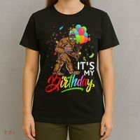 Funny ItS My Birthday Bigfoot Sasquatch Party Celebration T-Shirt thumb 4