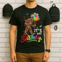 Funny ItS My Birthday Bigfoot Sasquatch Party Celebration T-Shirt thumb 6