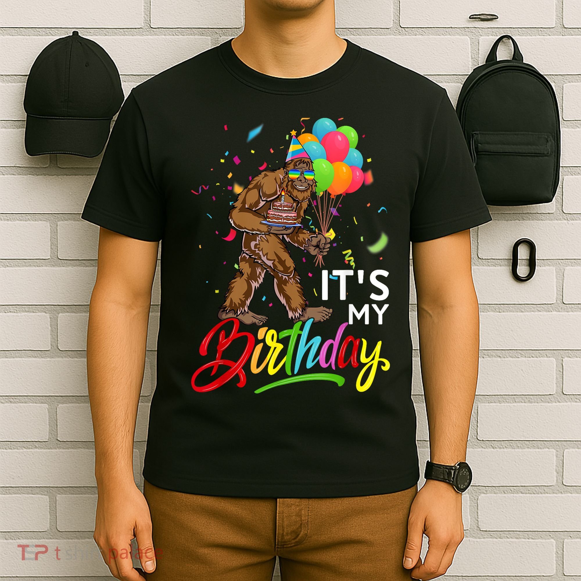 Funny ItS My Birthday Bigfoot Sasquatch Party Celebration T-Shirt