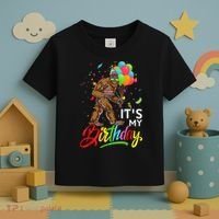 Funny ItS My Birthday Bigfoot Sasquatch Party Celebration Toddler T-Shirt thumb 3