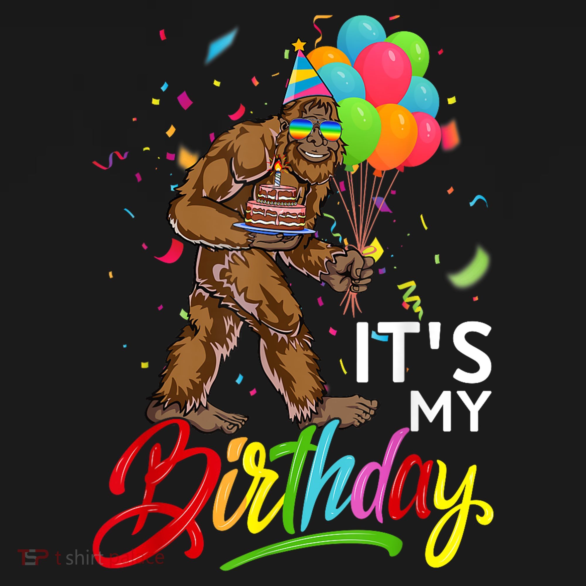 Funny ItS My Birthday Bigfoot Sasquatch Party Celebration Kids Sweatshirt
