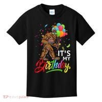 Funny ItS My Birthday Bigfoot Sasquatch Party Celebration Kids T-Shirt thumb 0