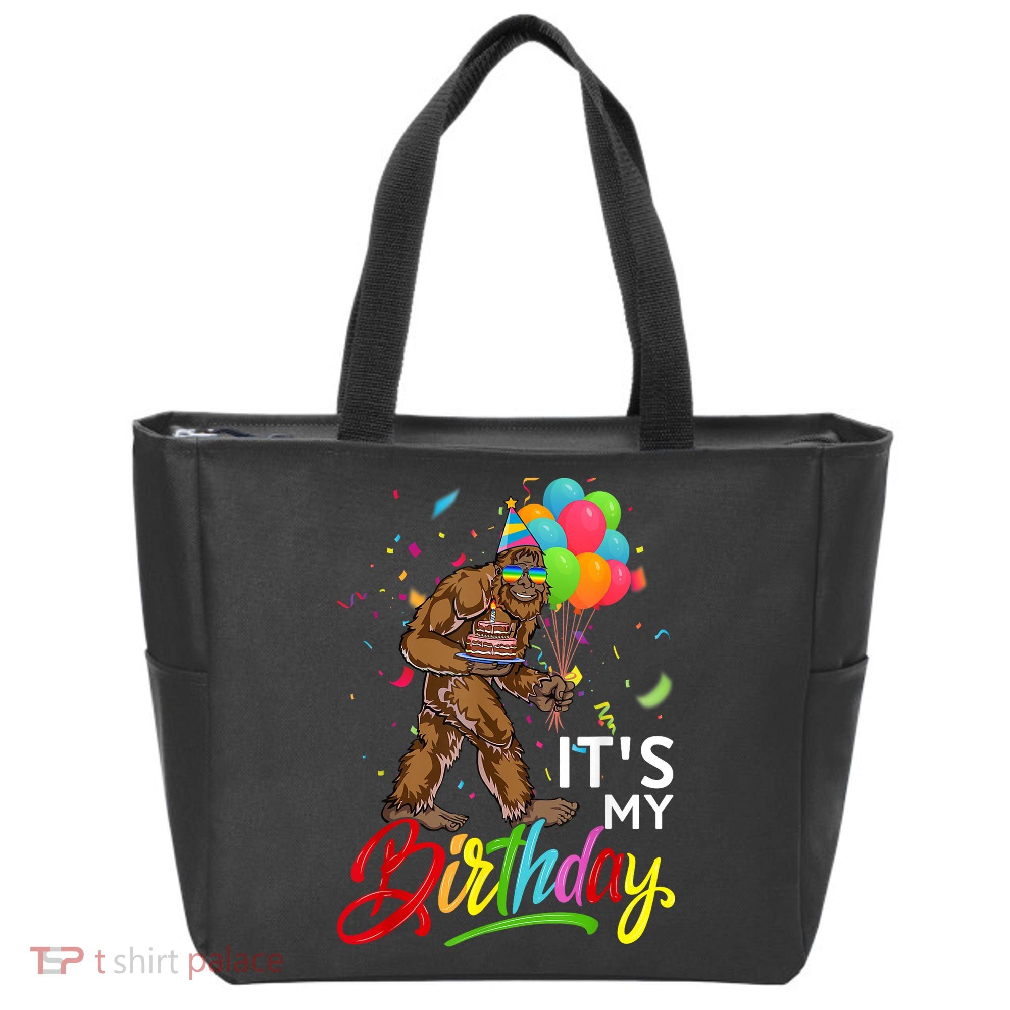 Funny ItS My Birthday Bigfoot Sasquatch Party Celebration Tote Bag