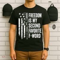 Freedom Is My Second Favorite F Word Funny Gun Joke (BACK) T-Shirt thumb 6