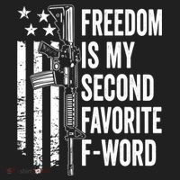 Freedom Is My Second Favorite F Word Funny Gun Joke (BACK) Beanie thumb 2