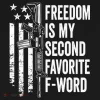 Freedom Is My Second Favorite F Word Funny Gun Joke (BACK) Women's Hoodie thumb 2