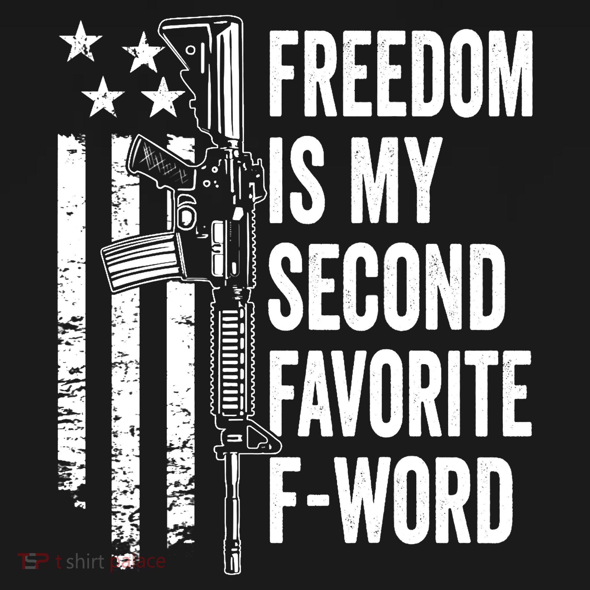 Freedom Is My Second Favorite F Word Funny Gun Joke (BACK) Women's Hoodie