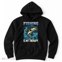 Fishing Is My Therapy Hoodie thumb 0
