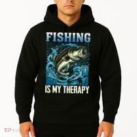 Fishing Is My Therapy Hoodie thumb 2