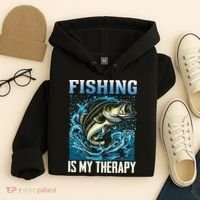 Fishing Is My Therapy Hoodie thumb 4