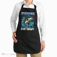 Fishing Is My Therapy Apron thumb 2
