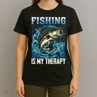 Fishing Is My Therapy T-Shirt thumb 4