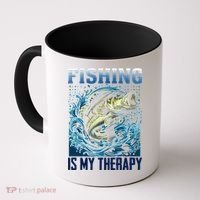 Fishing Is My Therapy Coffee Mug thumb 0