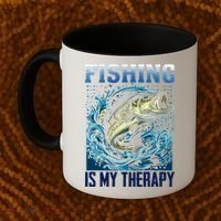 Fishing Is My Therapy Coffee Mug thumb 2