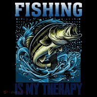 Fishing Is My Therapy Coffee Mug thumb 5