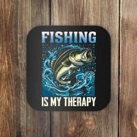 Fishing Is My Therapy Coaster thumb 0