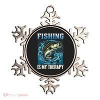 Fishing Is My Therapy Ornament thumb 0