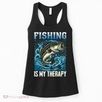 Fishing Is My Therapy Women's Tank Top thumb 0