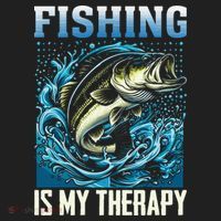 Fishing Is My Therapy Hat thumb 2