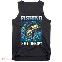 Fishing Is My Therapy Tank Top thumb 0